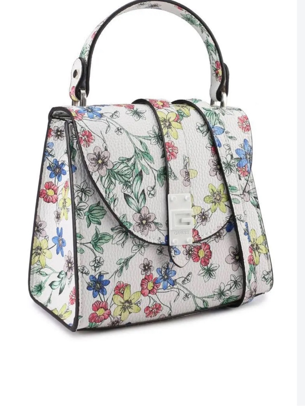 Guess Nerea Top Handle Flap Bag in Floral